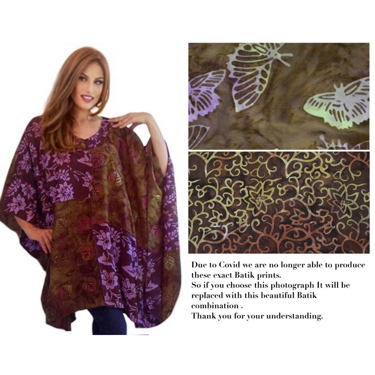 Addilynn V-Neck Bohemian Art Batik Patch Poncho Shirt - The Bohemian Closet