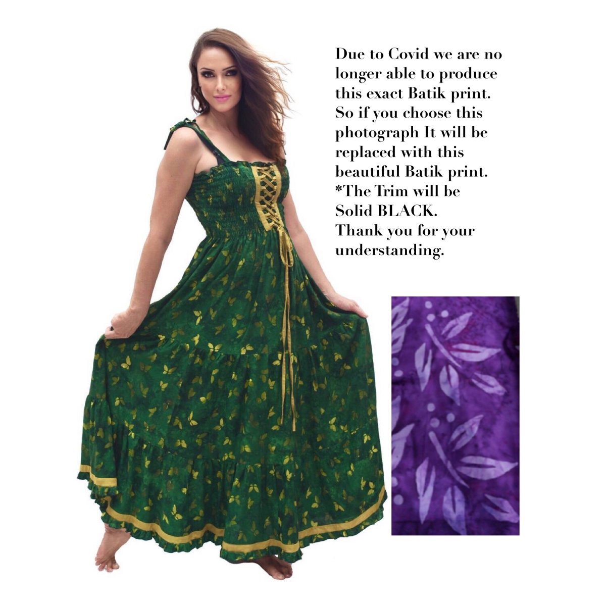 Guinevere Spaghetti Straps Smocked Lacings Ruffle Maxi Dress - The Bohemian Closet