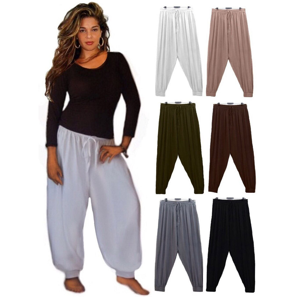 Olive Boho Drawstring Harem Pants - The Bohemian Closet