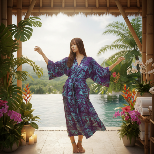 Catalina Kimono Robe Beach Cover-Up Robe - The Bohemian Closet
