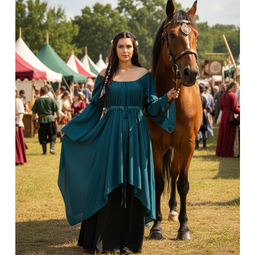 Nancy Classic Renaissance Blouse with Long Sleeves - The Bohemian Closet