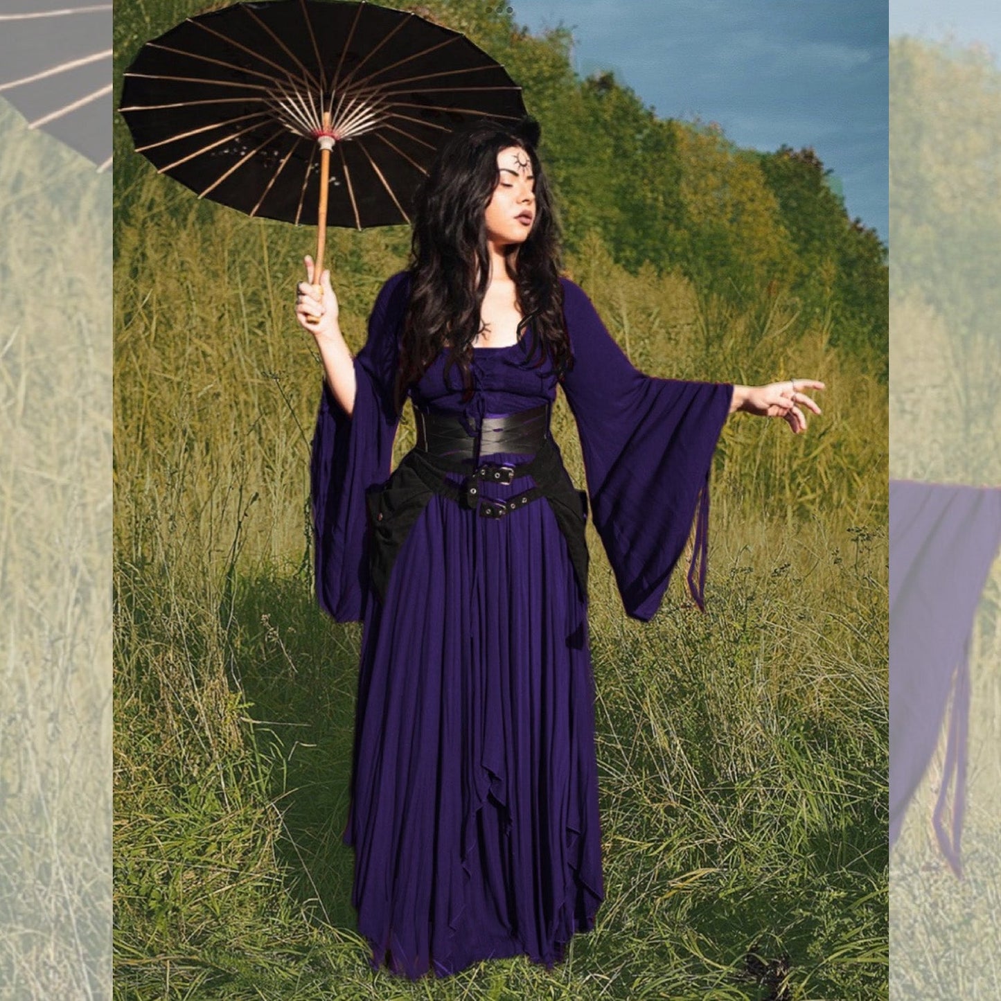 Landry Lace Up Fairy Renaissance Maxi Dress - The Bohemian Closet