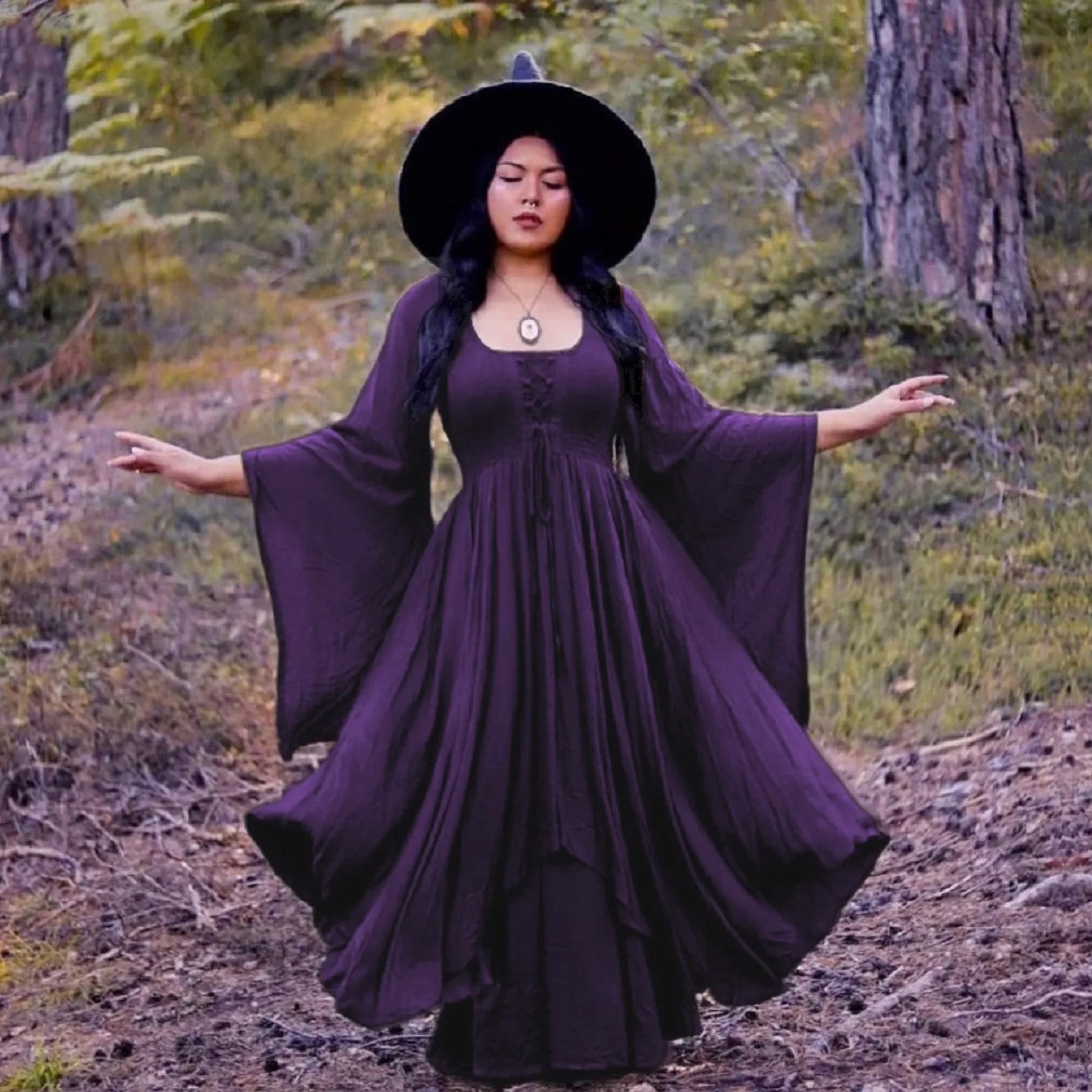 Bellamy Smocked Bodice Fairy Renaissance Maxi Dress - The Bohemian Closet