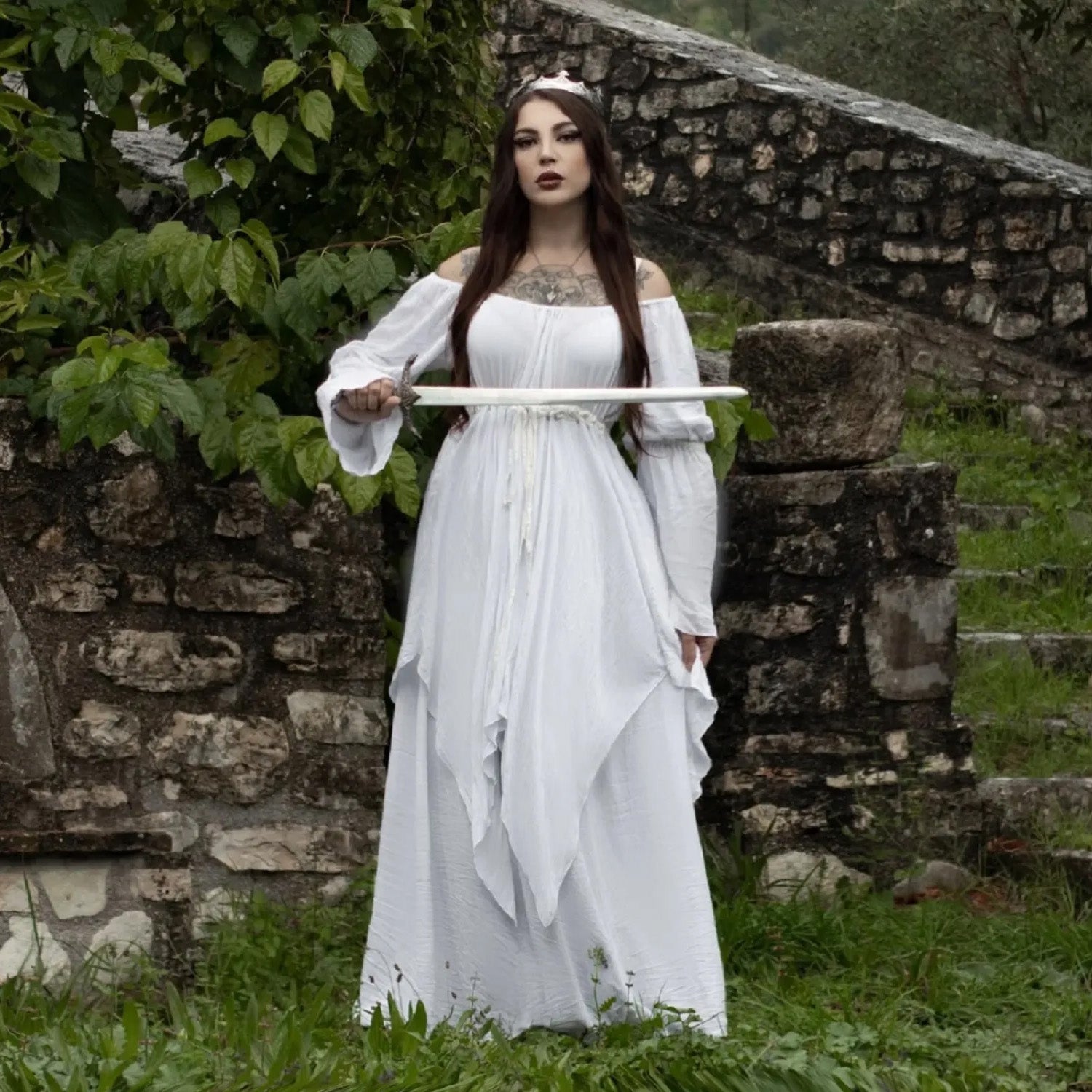 Kimber Long Sleeved Layered Renaissance Boho Dress - The Bohemian Closet