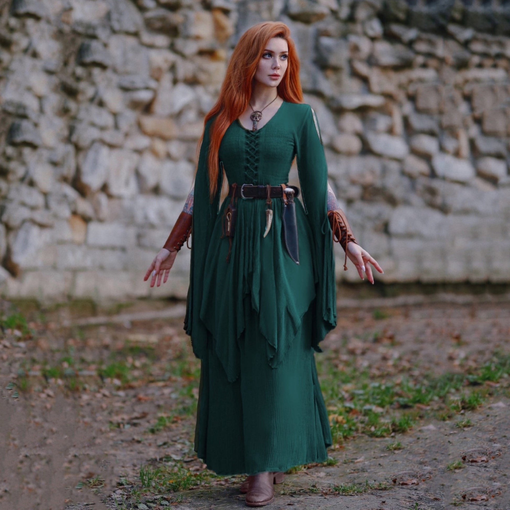 Leona Ren Faire Renaissance Corset Maxi Dress - The Bohemian Closet