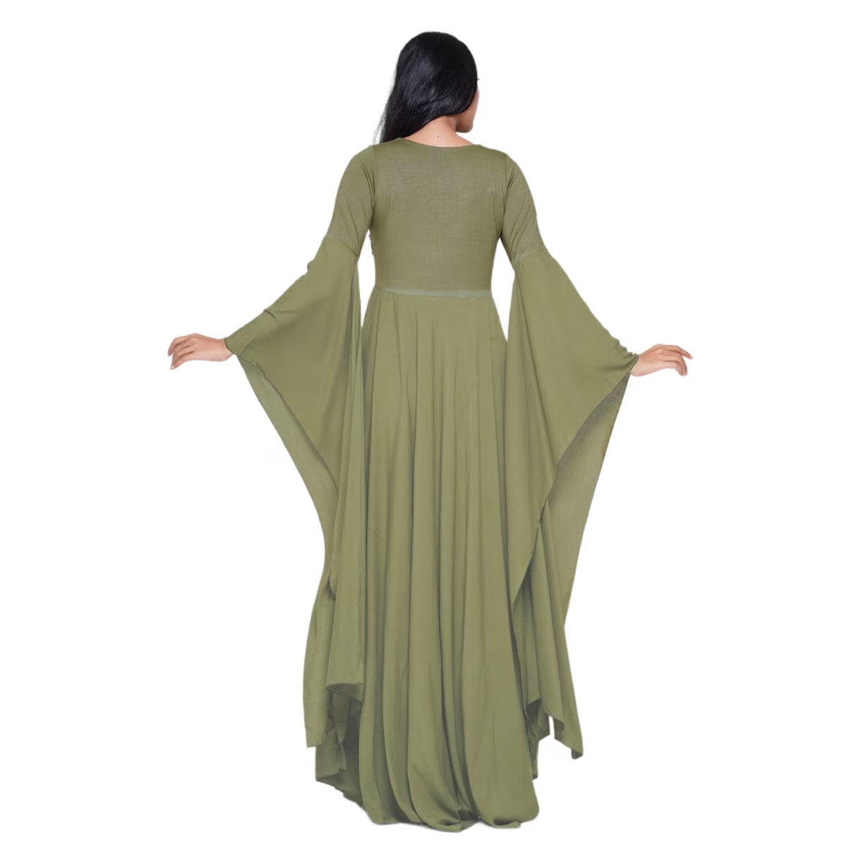 Aurelia Renaissance Flowing Sleeve Lace Up Ties Maxi Dress - The Bohemian Closet