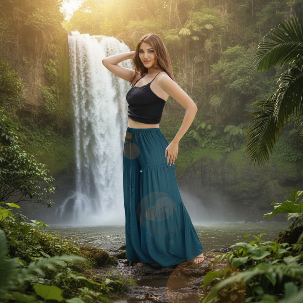 Charlee Ruffle Gaucho Pants - The Bohemian Closet