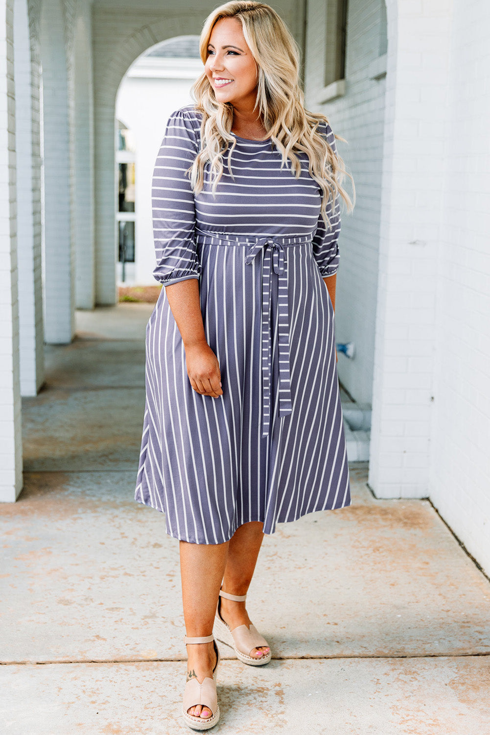 Gray dress deals plus size