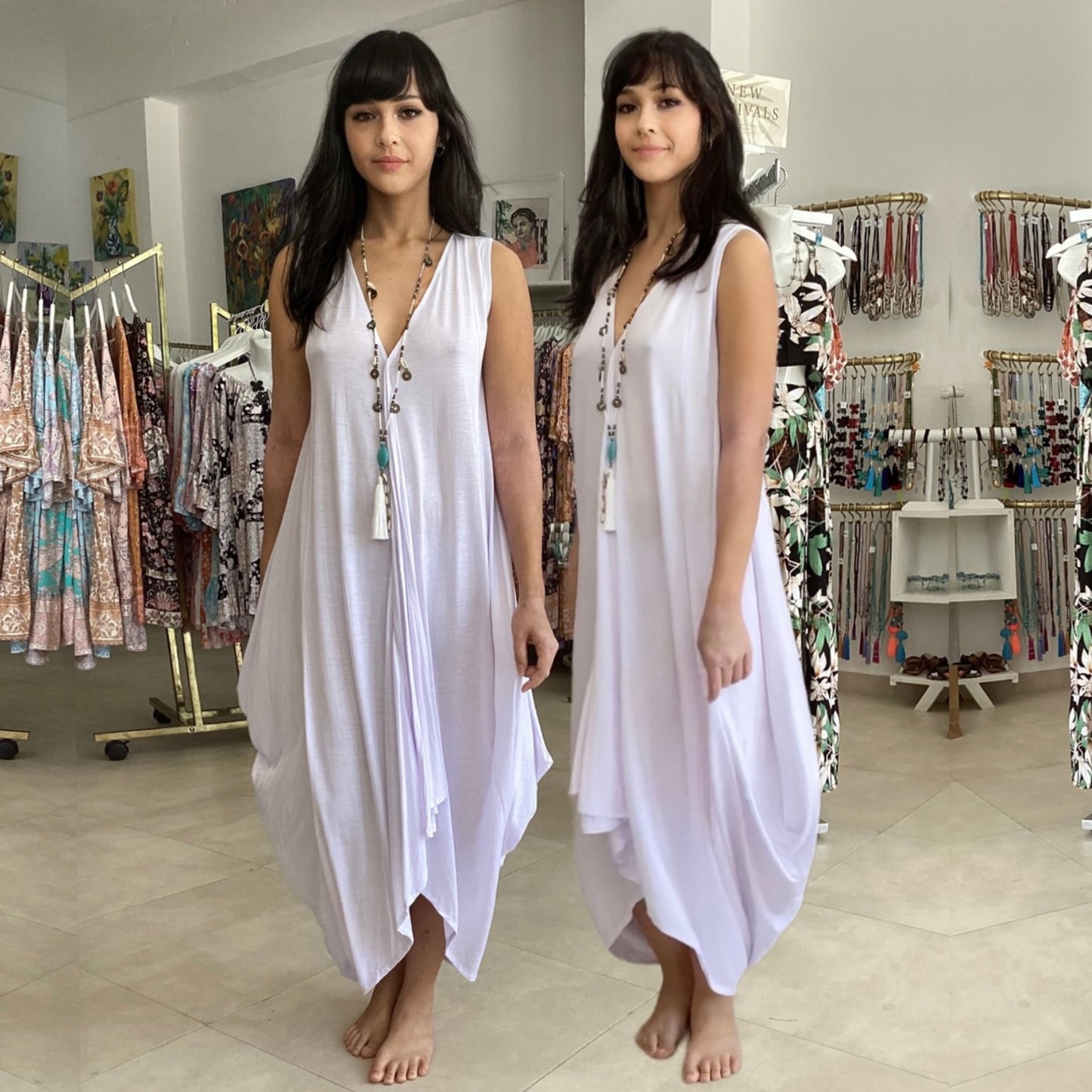 Brooklyn Boho Midi Dress, 3/4 Length Dress, Stretch Jersey, Plus Sizes, Summer Dress, Made To Order