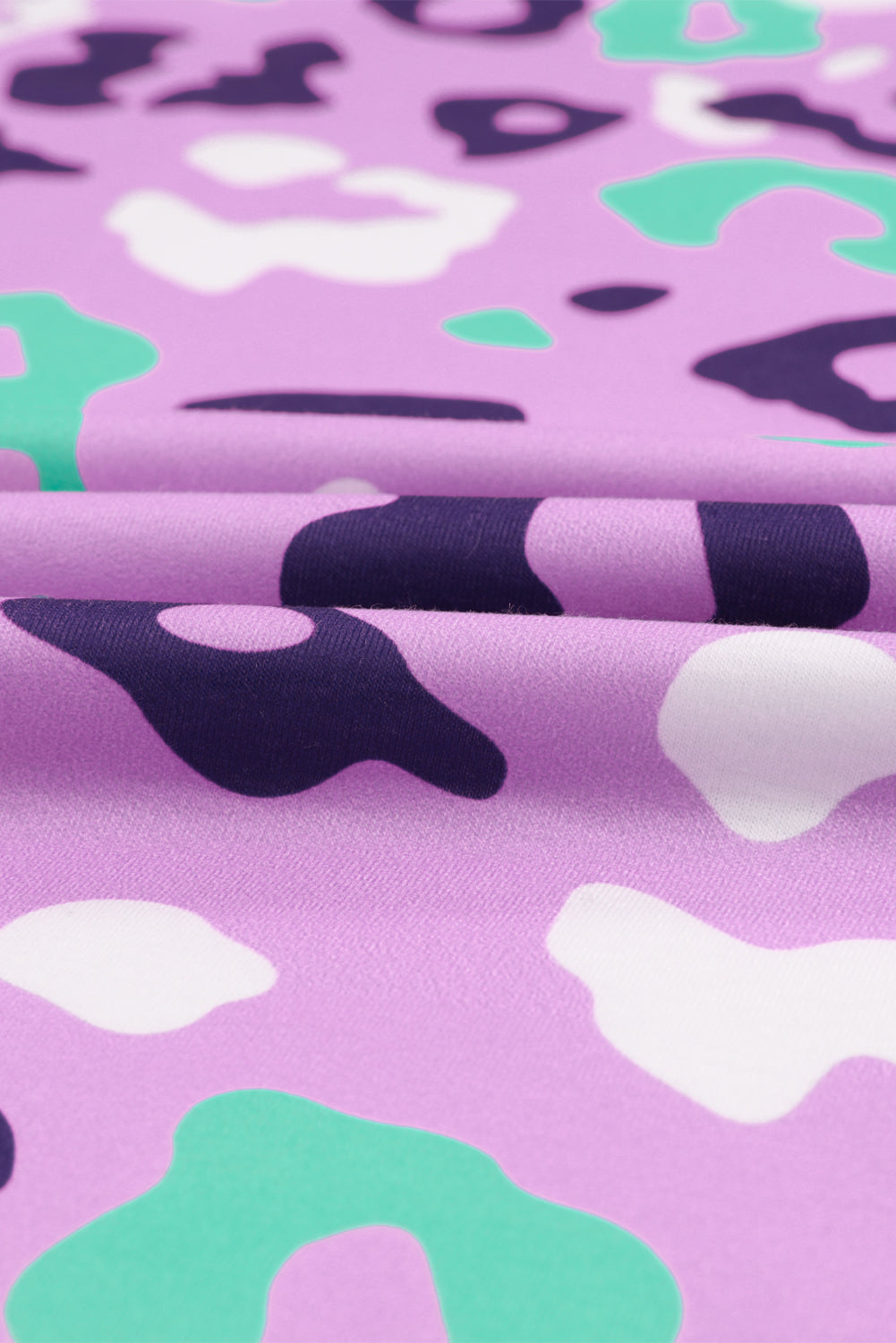 Persephone Purple Leopard Kiss Print Short Sleeve Tee - The Bohemian Closet