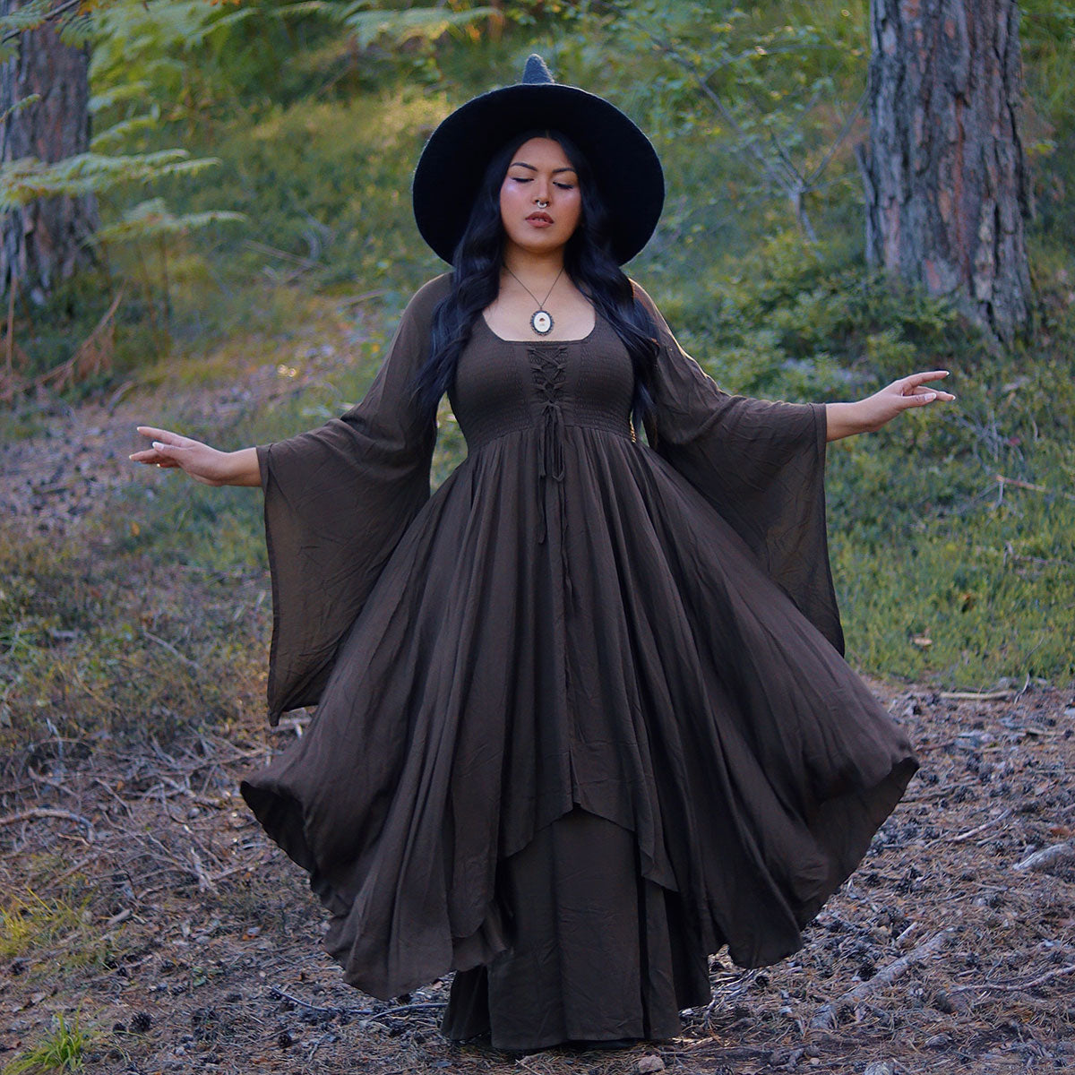 Landry Lace Up Fairy Renaissance Maxi Dress - The Bohemian Closet