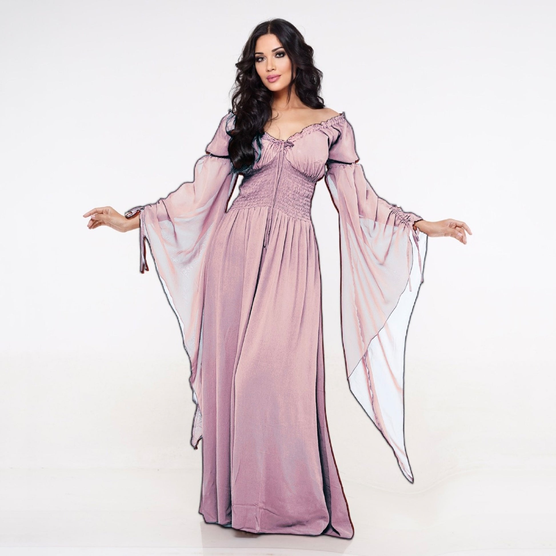 Helena Renaissance Flowing Sleeve Romantic Maxi Dress, Dress - The Bohemian Closet