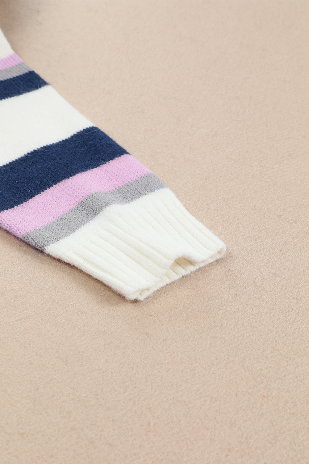 Bria Stripe Plus Size Striped Hooded Knit Sweater - The Bohemian Closet