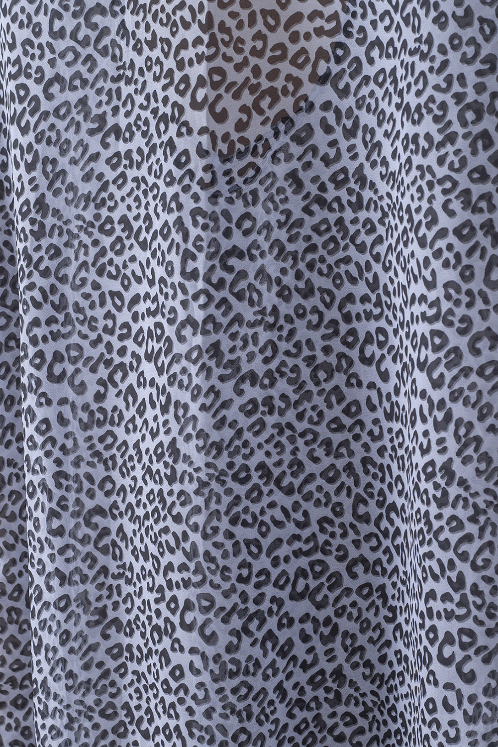Leopard Animal Print Drawstring Ruffled Plus Size Beach Cover-up