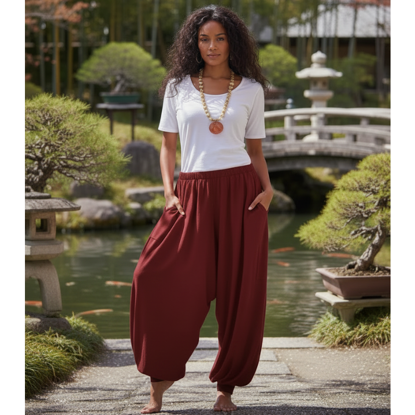 Laila Lovely Hippy Boho Wide Leg Harem Pants - The Bohemian Closet