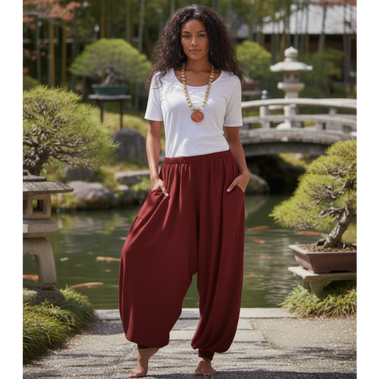 Laila Lovely Hippy Boho Wide Leg Harem Pants - The Bohemian Closet