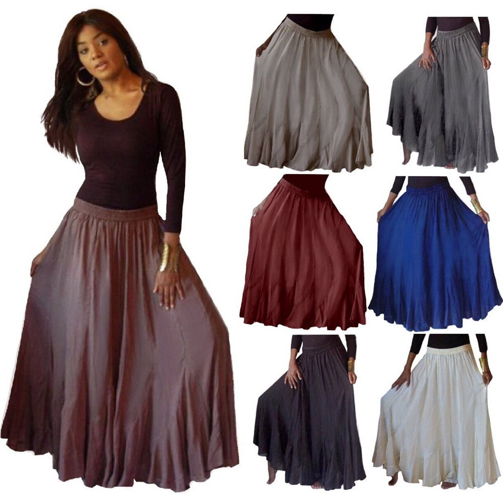 Alayah Ruffle Hem Chiffon Maxi Skirt - The Bohemian Closet