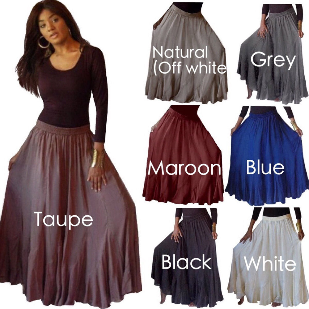 Black chiffon flare outlet skirt