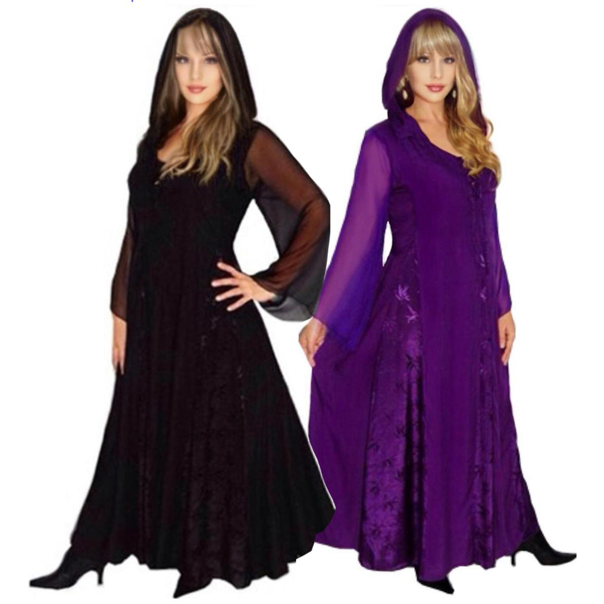 Ariana Wiccan Robe Goddess Gown Maxi Dress - The Bohemian Closet