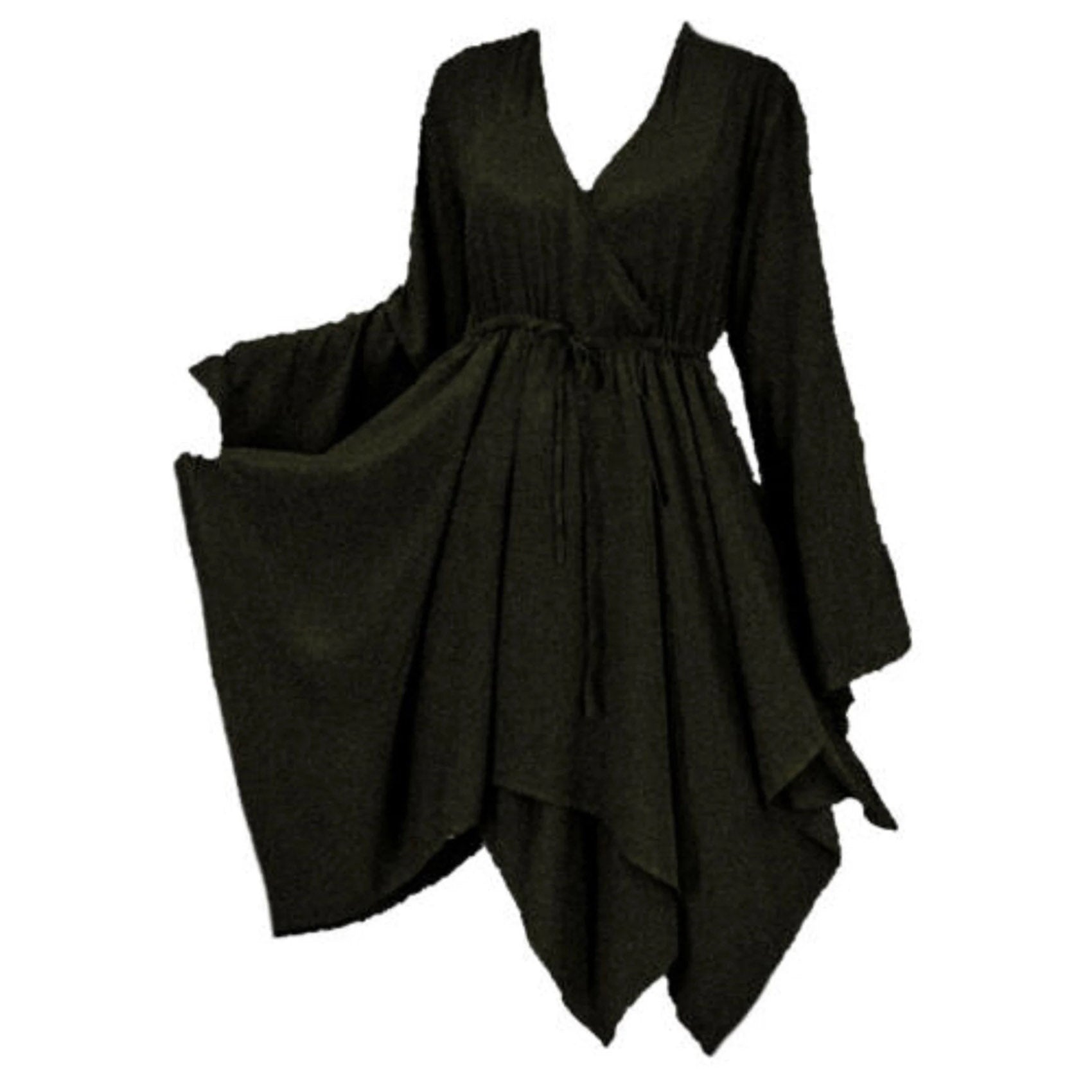 Scarlette V Neckline Asymmetrical Long Sleeve Boho Blouse - The Bohemian Closet