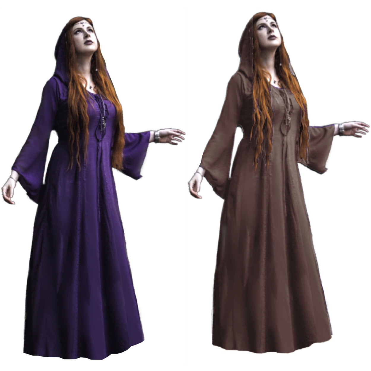 Ariana Wiccan Robe Goddess Gown Maxi Dress - The Bohemian Closet