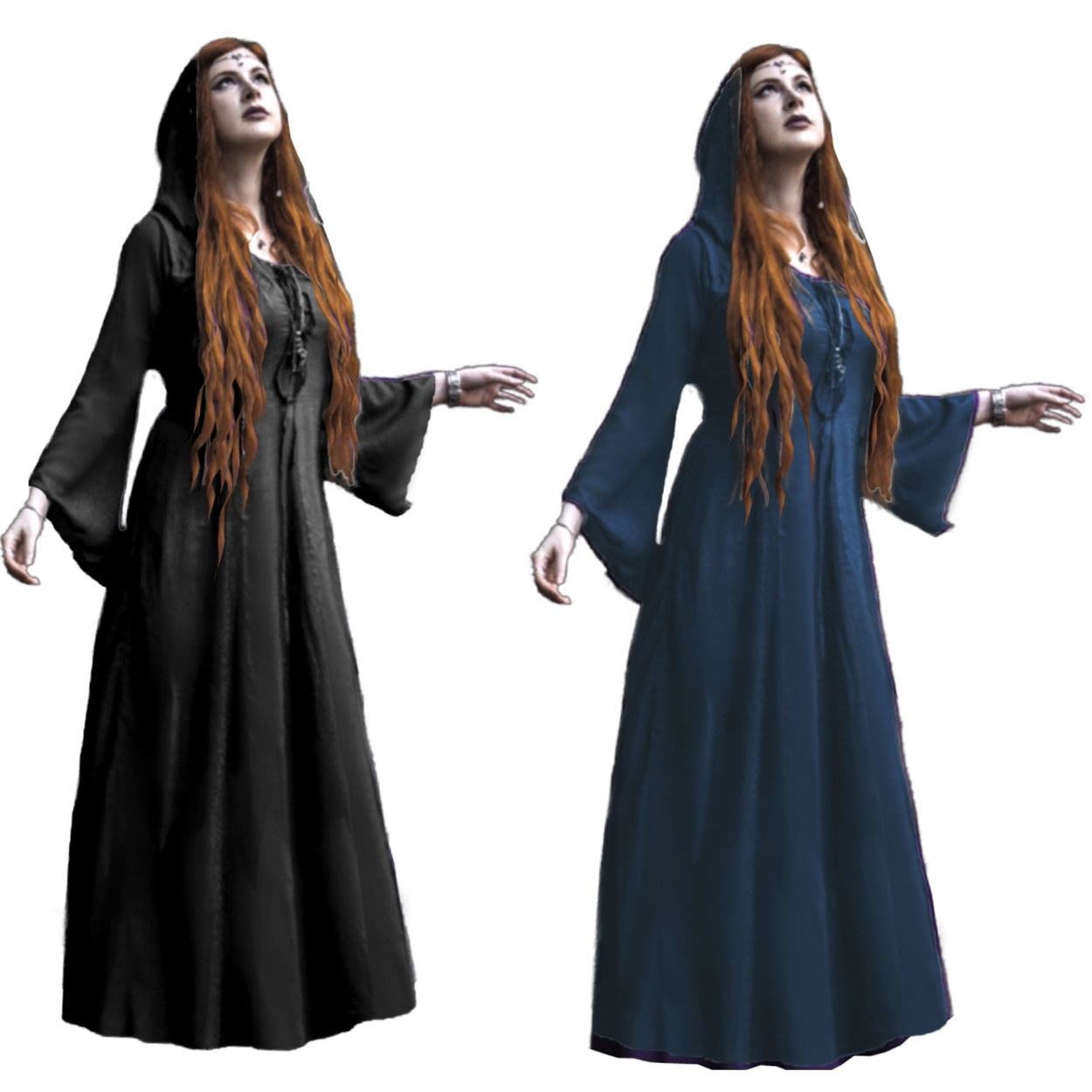 Ariana Wiccan Robe Goddess Gown Maxi Dress - The Bohemian Closet