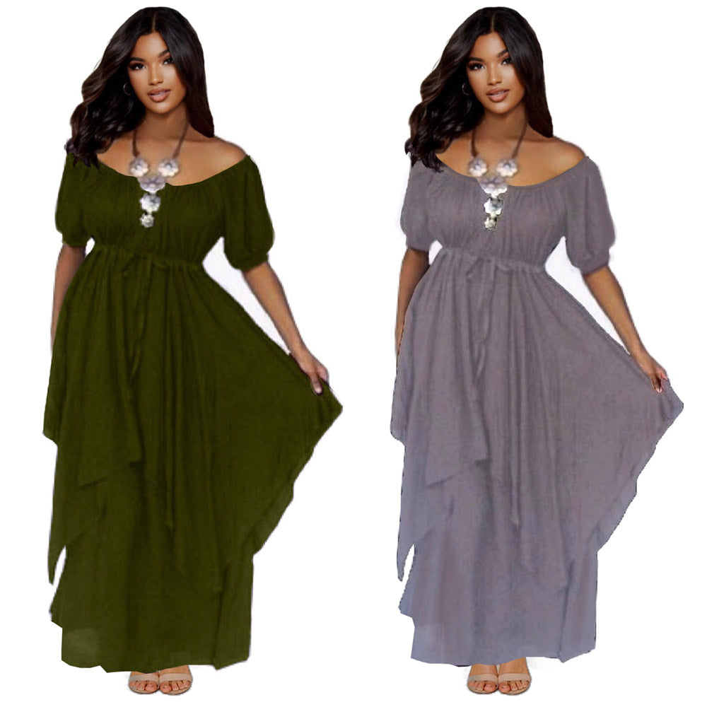 Malia Layered Empire Waist Renaissance Dress - The Bohemian Closet