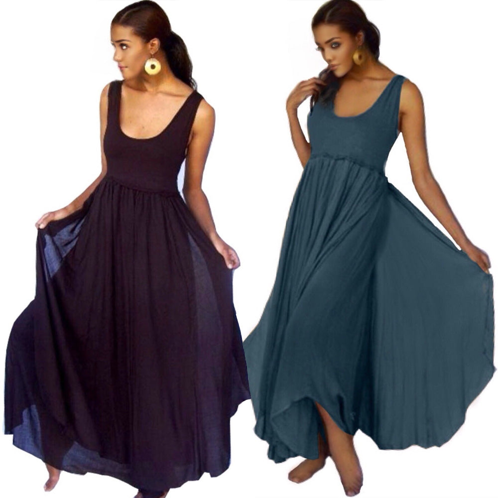 Lia Pretty Layered Lagenlook Maxi Dress - The Bohemian Closet