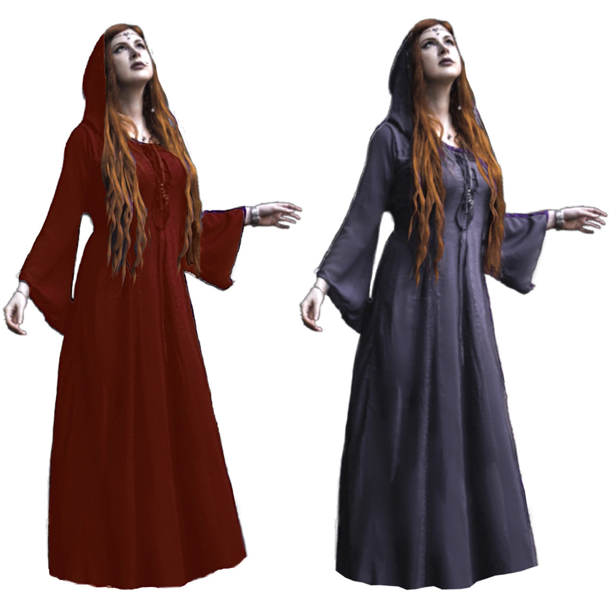 Ariana Wiccan Robe Goddess Gown Maxi Dress - The Bohemian Closet