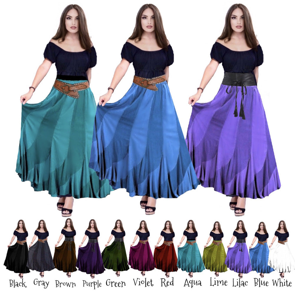 Juliet Beautiful Sexy Bias Ruffled Maxi Skirt - The Bohemian Closet