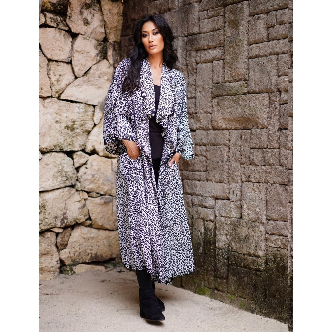 Long sleeve duster on sale jacket