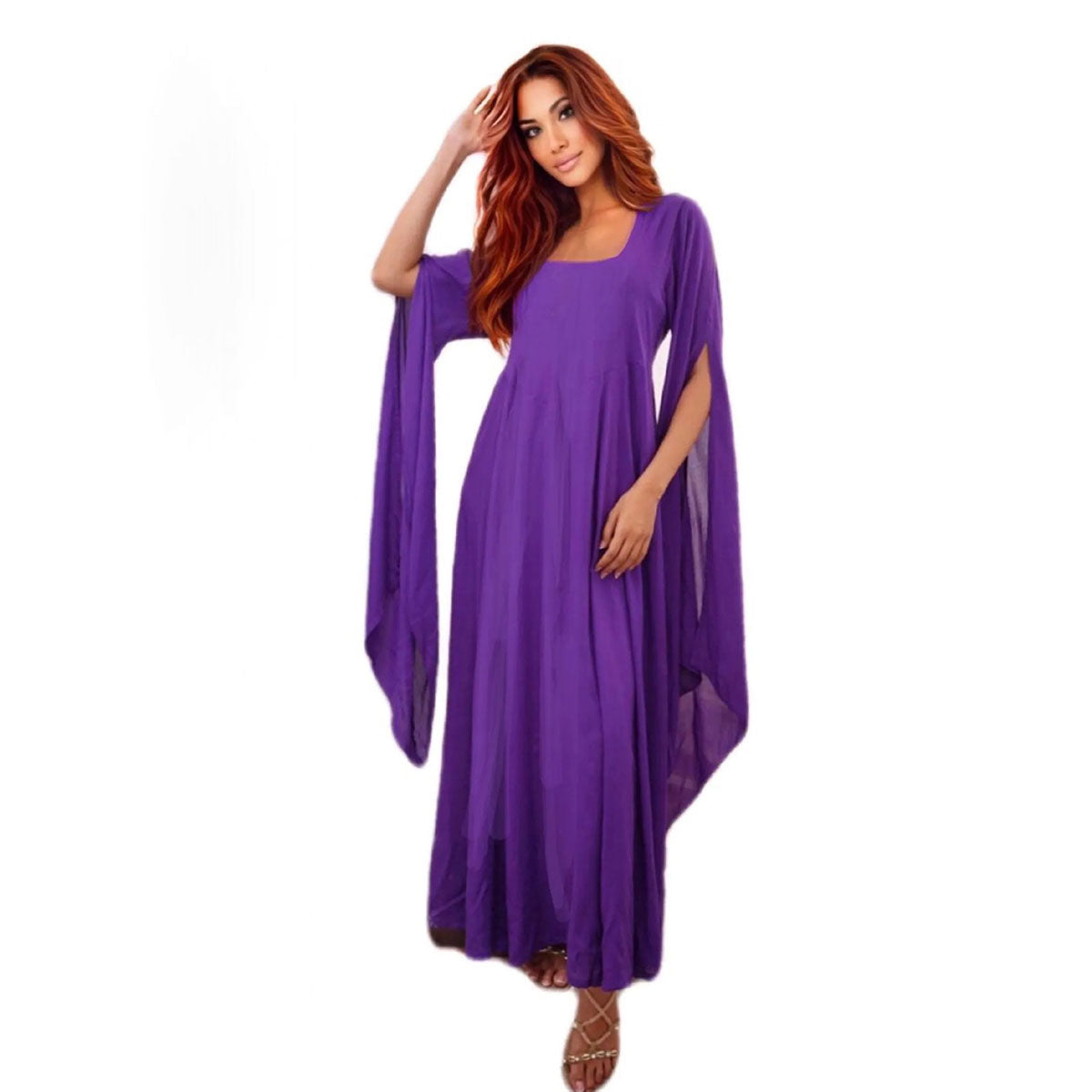 Sariah Renaissance Flowing Sleeve Boho Maxi Dress - The Bohemian Closet