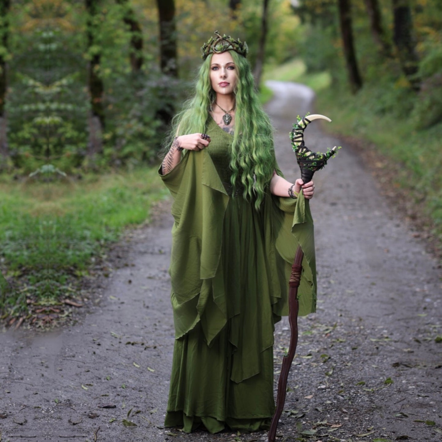 Keyla Renaissance Lace Up Smocked Goddess Maxi Dress - The Bohemian Closet