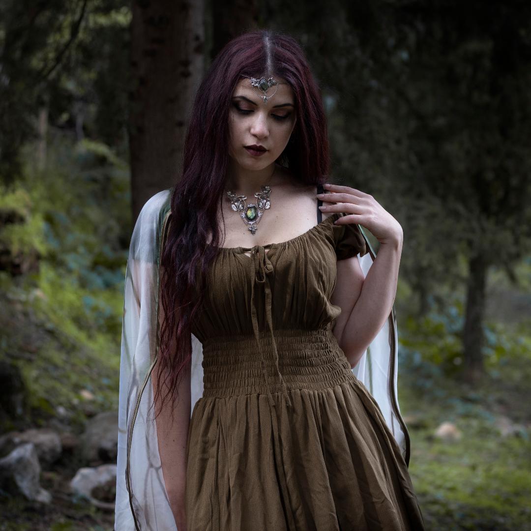 Isabella  Ruffled Cap Sleeve Crinkle Rayon Maxi Dress - The Bohemian Closet
