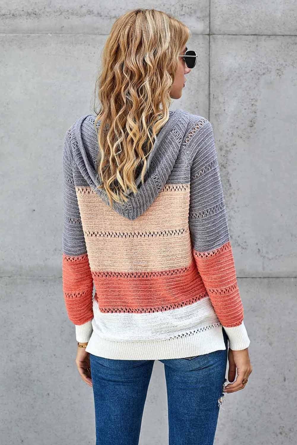 Genevieve Beach Bonfire Knitted Hoodie - The Bohemian Closet