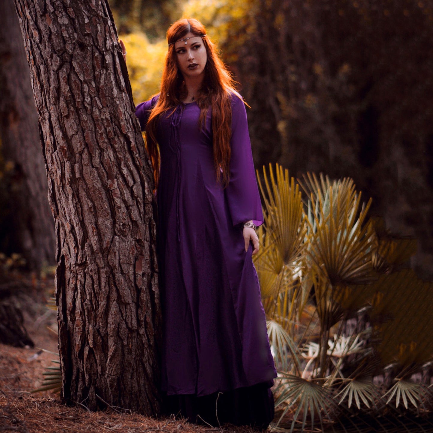 Ariana Wiccan Robe Goddess Gown Maxi Dress - The Bohemian Closet