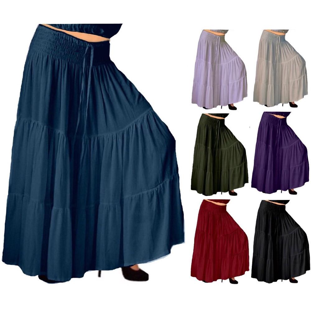 Evie Flattering Maxi Tiered Skirt - The Bohemian Closet